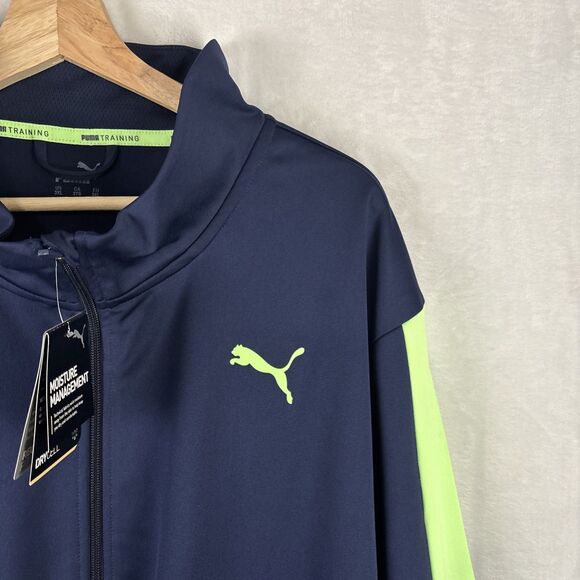 PUMA Blaster Full Zip Jacket Mens Blue Athletic Track Jacket Sz 3XL 586256 NWT - Picture 2 of 7